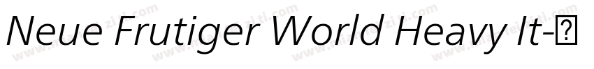 Neue Frutiger World Heavy It字体转换